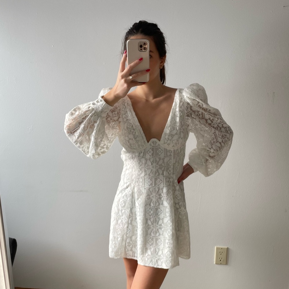 For Love and Lemons white less dress